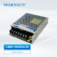 MORNSUN 68W Single Phase AC-DC Enclosed Switching Power Supply LM65-10D0524-20 5V 24V Modul Catu Daya Industri