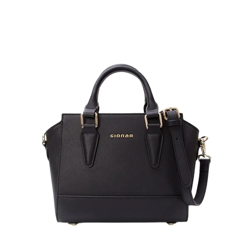 Wholesale European And American Fashion Classic Black Leather Retro Custom Ladies Latest Tote Bag Handbag 2022