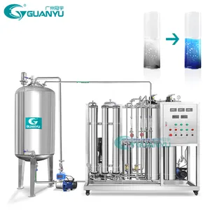 Filtro de agua de Material Frp de 2000l/h, máquina purificadora de agua de ósmosis inversa Ro, tratamiento de agua pura, membrana de importación de plantas