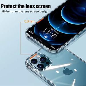 Funda Transparente de Lujo para iPhone 16 15 11 12 13 14 Pro Max, Silicona TPU Suave para iPhone XR XS Max 8 Plus, Carcasa Trasera Transparente - Product Image 5