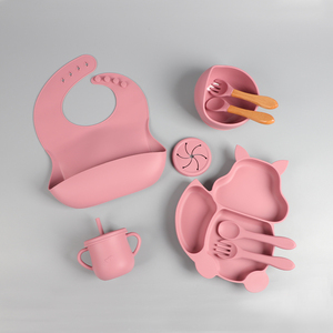 Eversoul OEM ODM Service Lot de <span class=keywords><strong>9</strong></span> couverts en silicone de qualité alimentaire en forme d'écureuil, assiette à manger pour enfants, ensemble d'alimentation en silicone pour <span class=keywords><strong>bébé</strong></span> - Product Image 4