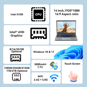 Getmi Yoga Máy Tính Xách Tay 14 Inch Màn Hình Cảm Ứng N95 Xoay 16GB 512GB 2240*1440 IPS Kim Loại Vỏ <span class=keywords><strong>Windows</strong></span> <span class=keywords><strong>10</strong></span> 1-Năm Bảo Hành - Product Image 2