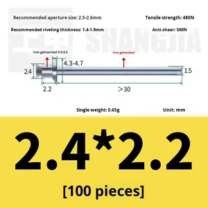 Tiêu chuẩn quốc gia hai mặt chìm đầu rỗng mù đinh tán rỗng kẽm Đen kết thúc vật liệu thép carbon - Product Image 6