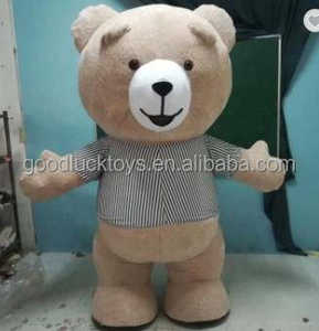 <span class=keywords><strong>Disfraz</strong></span> de oso de peluche inflable de 3m Unisex, mascota de Animal amarillo marrón, Cosplay durante 3 años, disfraces de <span class=keywords><strong>gusano</strong></span> Unisex económicos - Product Image 3