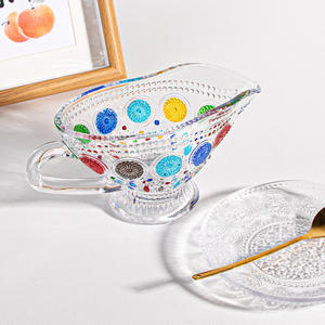 Juego de Tazas de Leche para Desayuno de Cristal Transparente con Relieve, Ecológico y Moderno, con Posavasos, Cuchara y Correa - Product Image 3