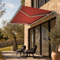 Auvent rétractable en tissu pour terrasse extérieure, protection solaire pour sièges résidentiels et détente en jardin