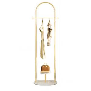 Perchero de ropa para <span class=keywords><strong>Hotel</strong></span>, moderno arco de hierro y mármol, al por menor - Product Image 3
