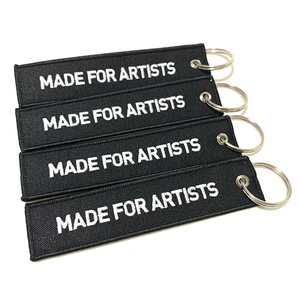 Porte-clés Flight Tag, cadeaux promotionnels, porte-clés personnalisé en acier inoxydable écologique, porte-clés en tissu tissé avec mousqueton - Product Image 6