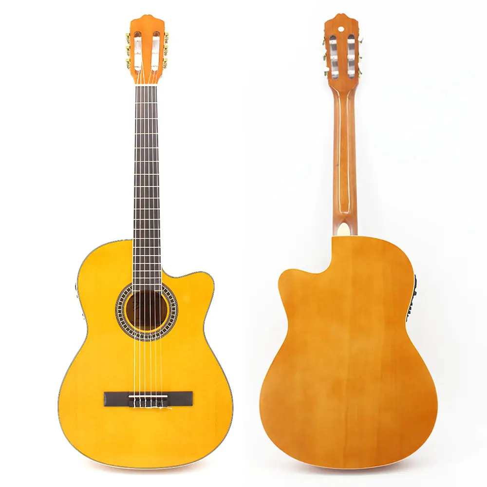 Pabrik Cina 39 "Gitar Klasik Buatan Tangan dengan Pickup Grosir Gitar Klasik