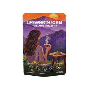 Lifeworth Yerba Mate Instant Tea <strong>Sweet</strong> Mint Flavor Immunity &amp; Detox 11g Sachet Powder - Product Image 1