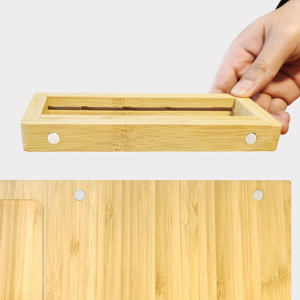 Papan potong bambu besar tahan lama dan Set pisau pemotong 4 potong Charcuterie kreatif papan keju dan blok tukang daging - Product Image 3