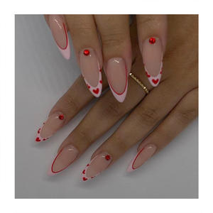 Offre Spéciale fait à la main acrylique cercueil <span class=keywords><strong>faux</strong></span> ongles <span class=keywords><strong>Saint</strong></span> <span class=keywords><strong>Valentin</strong></span> répétable conception de luxe <span class=keywords><strong>faux</strong></span> ongles Logo personnalisé presse sur les ongles - Product Image 3