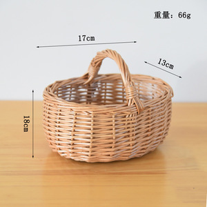 Cesta de Bambú Tejida a Mano, Decoración Ecológica de Jacinto de Agua para Fiestas de Halloween y Pascua, para la Búsqueda de <span class=keywords><strong>Huevos</strong></span> de Pascua y Picnic - Product Image 4