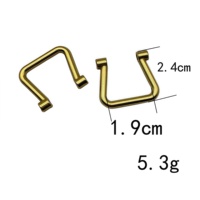 Boucles décoratives et de suspension en alliage de zinc en forme de U, 19 mm, tendance et classiques, vente en gros - Accessoires métalliques de haute qualité pour sacs et sacs à main
