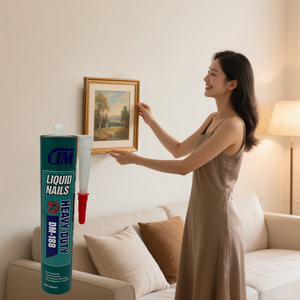 Mastics adhésifs blancs sans clous personnalisés professionnels <span class=keywords><strong>Silicone</strong></span> SBS colle Construction emballage pour le travail du bois pâte verre-liquide - Product Image 2