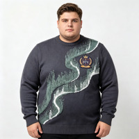 Pull à col rond personnalisé OEM & ODM avec logo, manches longues, pull en tricot pour homme, taille plus, pull en tricot avec flocage