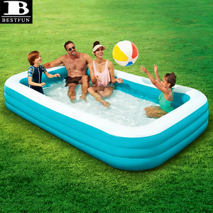 Piscina Inflable Rectangular <span class=keywords><strong>de</strong></span> 10 pies, PVC Resistente, Centro Acuático Familiar para Adultos y Niños, para Jardín - Product Image 2