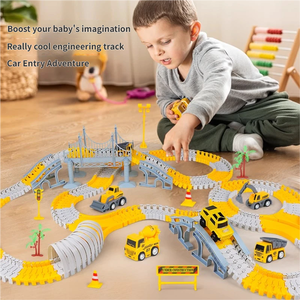 Jouet de train pour enfants le plus vendu, grande piste d'aventure avec obstacles, voiture intelligente, jeu éducatif interactif amusant pour garçons - Product Image 4