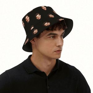 Custom Personalized Cartoon Face Design Bucket <b>Hat</b> <b>for</b> Men and Women Fashionable Summer Beach Fishing Sun Cap Daily Applicable - Product Image 4