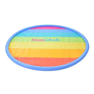 Tappetini da pista di pattinaggio su ghiaccio portatili in plastica arcobaleno rotondi per bambini