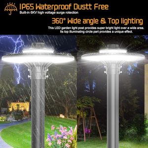 ไฟ LED อลูมิเนียมติดเสาภายนอกอาคาร จัดส่งฟรี IP65 ปรับ CCT ได้ 3000-5700K 60W-200W สำหรับลานจอดรถ ถนน สวน - Product Image 5