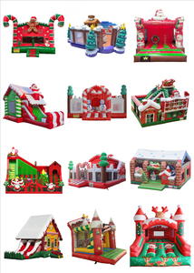 Lều phao liên hoàn Giáng sinh ngoài trời cho thuê, hình ông già Noel, cây kẹo que, lâu đài phao, thiết kế tùy chỉnh - Product Image 6