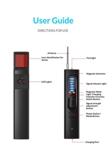 Detector de Cámaras Ocultas Portátil, Detector de Cámaras Espía Mejorado para Viajes, Buscador de Dispositivos Ocultos, Escáner de Señales Inalámbricas de 10 m - Product Image 3