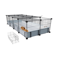 Cages pour animaux de compagnie en treillis métallique de 20 panneaux avec fermeture à bouton pour cochons d'Inde, lapins et lapins