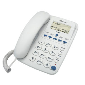 Telepon berkabel, telepon rumah Desktop telepon kabel untuk rumah kantor Hotel penggunaan, Speakerphone, penyetel kecepatan satu sentuhan - Product Image 3