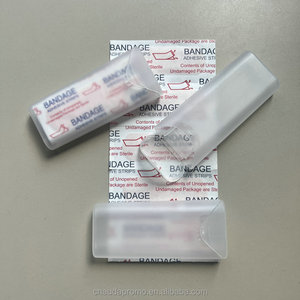 Transparent Blue Portable Medical Storage Box Plastic Waterproof Adhesive Promotional Pill Boxes