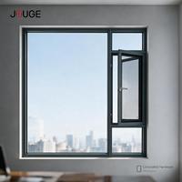 Fenêtre à ouverture extérieure en aluminium JOUGE avec moustiquaire intégrée, série CG110, paroi de 1,8 mm, profondeur de cadre de 110 mm, pour sites haut de gamme