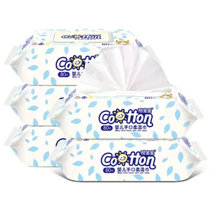 定制标志最佳可生物降解纸巾婴儿身体湿巾99.9% 水巾