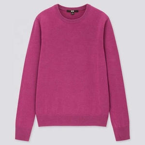 Camisetas de Cuello Redondo para Mujer, Talla Grande, Cálidas, con Logotipo Personalizado Bordado, 100% Lana y Algodón Extrafino, Antiarrugas, a Precio Económico - Product Image 6