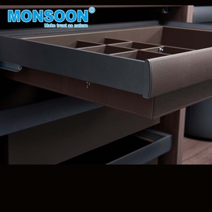 Wardrobe Hardware Closet Organizer Pull Out Leather Slide Out Drawer Basket Aluminum Alloy Bedroom <b>Underwear</b> <b>Storage</b> <b>Box</b> - Product Image 5
