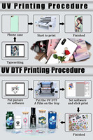 Impresora UV DTF de Cama Plana Tamaño 6060 para Azulejos de Cerámica, Vidrio y Jade con Relieve, Impresora UV Multicolor de Cama Plana, Máquina de Impresión Epson