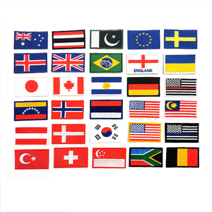Écussons brodés personnalisés avec logo, drapeau national, 8*5cm, à coller au fer, en vrac - Product Image 1