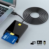 Lecteur de carte à puce USB Rocketek ISO7816 DOD CAC EMV Lecteur-graveur de carte SIM
