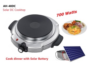 Table <span class=keywords><strong>de</strong></span> <span class=keywords><strong>cuisson</strong></span> solaire AH 48DC 700W à brûleur unique, <span class=keywords><strong>plaque</strong></span> chauffante électrique portable <span class=keywords><strong>pour</strong></span> <span class=keywords><strong>cuisson</strong></span> hors réseau alimentée par batterie solaire - Product Image 1