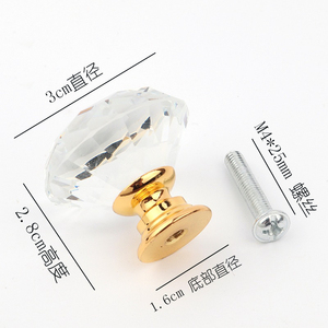 Goede Kwaliteit Lade Hardware 30/40Mm Transparante Kristallen Knoppen Lade Knop - Product Image 2