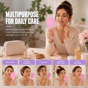Wholesale <b>Square</b> Handheld Makeup <b>Mirror</b>, Custom Logo Private Label Portable for Eyelash Extension Salon Gift Bulk CosmeticMirror - Product Image 4