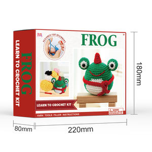 Kit de crochet animal mignon adapté aux débutants pour le bricolage, le tricotage, la broderie et la couture pour les jeunes et les novices - Product Image 5