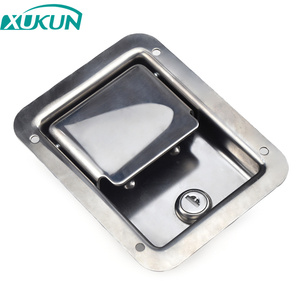 XK103-3S Serratura a Maniglia per Cassetta degli Attrezzi RV in Acciaio Inox, Senza Chiave, Finitura a Specchio, Uso Confortevole, per Porte di Rimorchi e Camion - Product Image 5