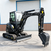 Mini-excavatrice sur chenilles hydraulique diesel avec pelle brise-roche CE
