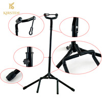 KIRSTEN OEM Custom Logo Durable Sturdy Iron Foldable Detachable Black Universal Guitar Stand Space-Saving Design for Instruments