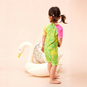 <span class=keywords><strong>Maillot</strong></span> <span class=keywords><strong>de</strong></span> <span class=keywords><strong>bain</strong></span> une pièce UPF 50+ à manches courtes pour petites filles, séchage rapide, design haute visibilité, sécurité garantie, été, plage, piscine - Product Image 6
