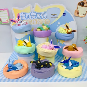 Figurines <span class=keywords><strong>de</strong></span> <span class=keywords><strong>Pokémon</strong></span> Eevee endormies, authentiques, en PVC, style dessin animé japonais, mignonnes, tendance, en boîte mystère, décorations <span class=keywords><strong>de</strong></span> bureau - Product Image 3