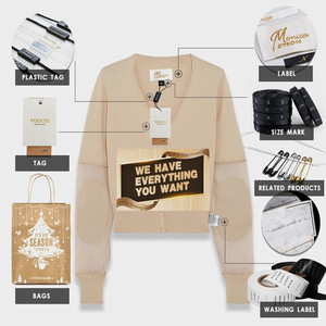 Custom Main Label with Wash Care Size Label Set Clothing Label Bundle for Garment Factory Apparel Brand One Stop Service - Product Image 6