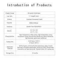 Résine époxy Osbang 600 ml, transparente, résistante au jaunissement, double composant, colle liquide AB=1:1, rapport de mélange, certifiée MSDS, emballage DIY