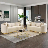 Ensemble de canapés modulables en cuir modernes de luxe pour la maison et l'hôtel Canapés de salon personnalisés avec rembourrage en éponge Meubles de salon élégants