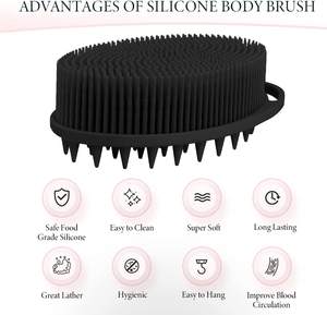 <span class=keywords><strong>Luma</strong></span> Wholesale 2 in 1 spazzola per bagno e Shampoo Scrubber per il corpo in Silicone esfoliante per <span class=keywords><strong>la</strong></span> pelle sensibile - Product Image 3